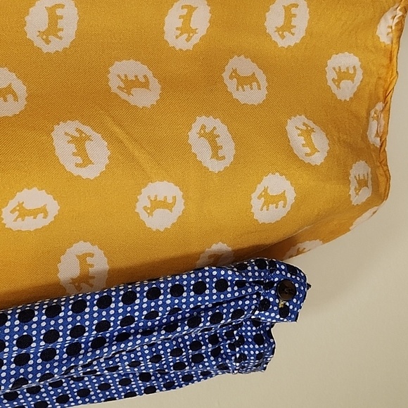 Anthropologie Preppy Maeve The Paz Button Down Colorful Patchwork Blouse Sz XLP - Picture 14 of 16